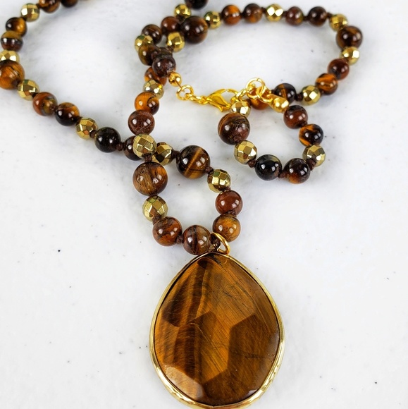 Magen's Fairytale Creations Jewelry - Golden Tigers Eye Necklace